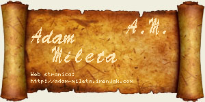 Adam Mileta vizit kartica